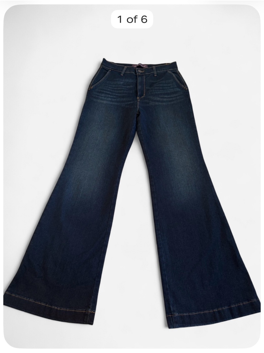Gloria Vanderbilt Women’s Size 8 Dark Wash Denim Trouser Flare Jeans